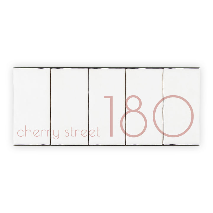 Ceramic Tile House Number - Bare Design - Three Number Set
