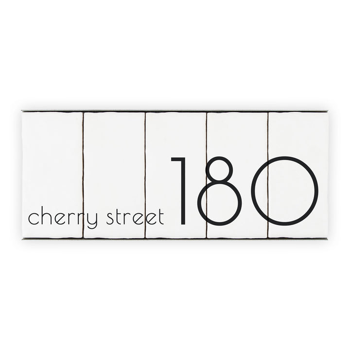 Ceramic Tile House Number - Bare Design - Three Number Set
