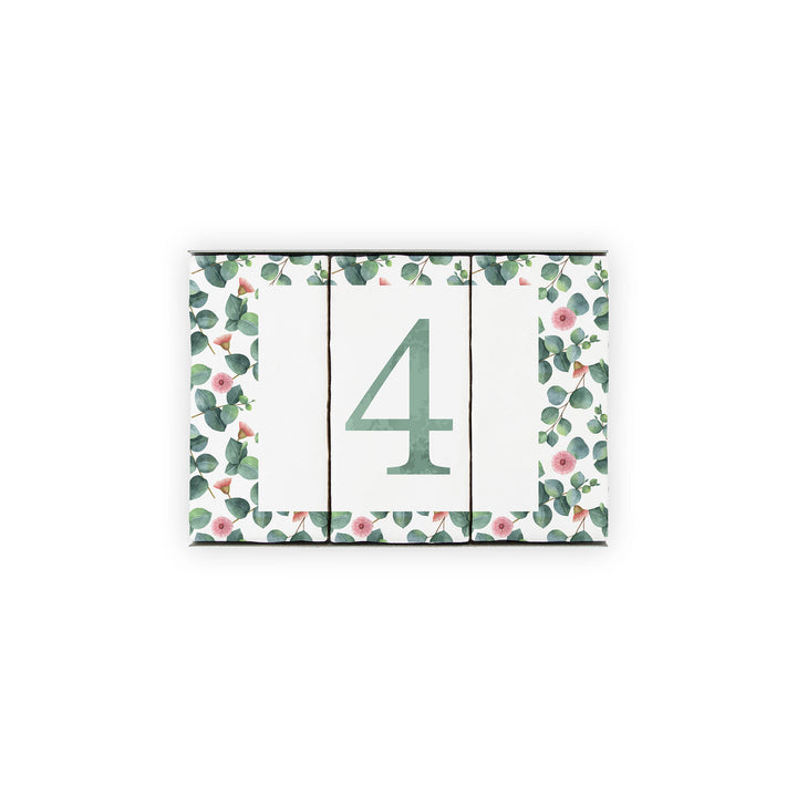 Ceramic Tile House Number - Blossom Design - One Number Set