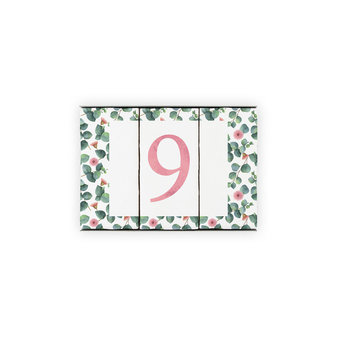 Ceramic Tile House Number - Blossom Design - One Number Set