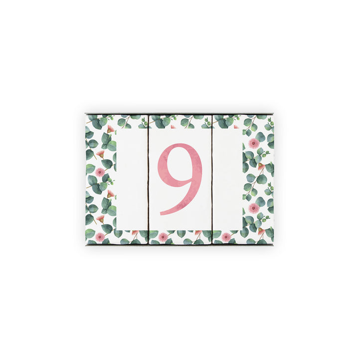 Ceramic Tile House Number - Blossom Design - One Number Set