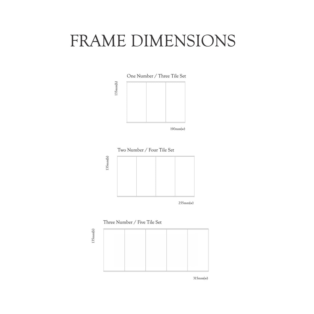 Ceramic Tile House Number - Bare Design - Three Number Set