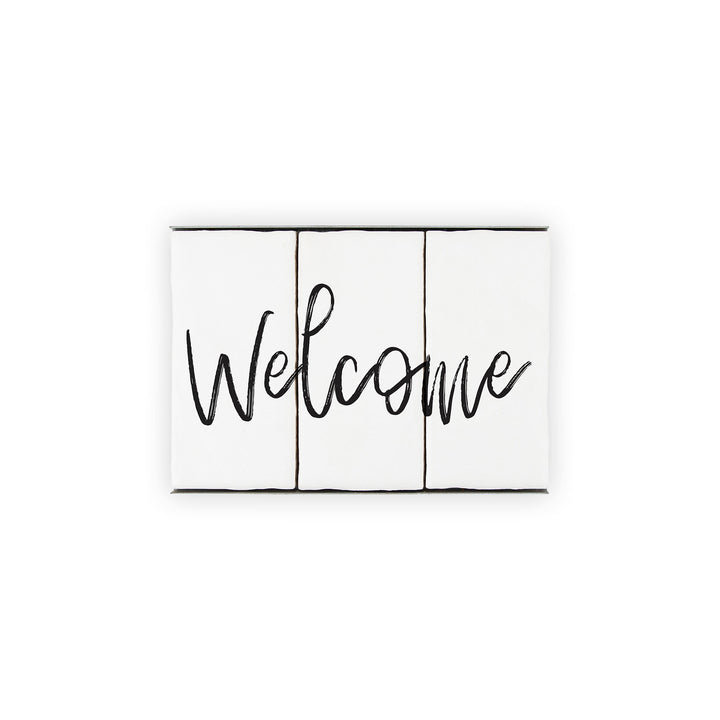 Ceramic Tile Home Sign - Welcome - 3 Tile Set