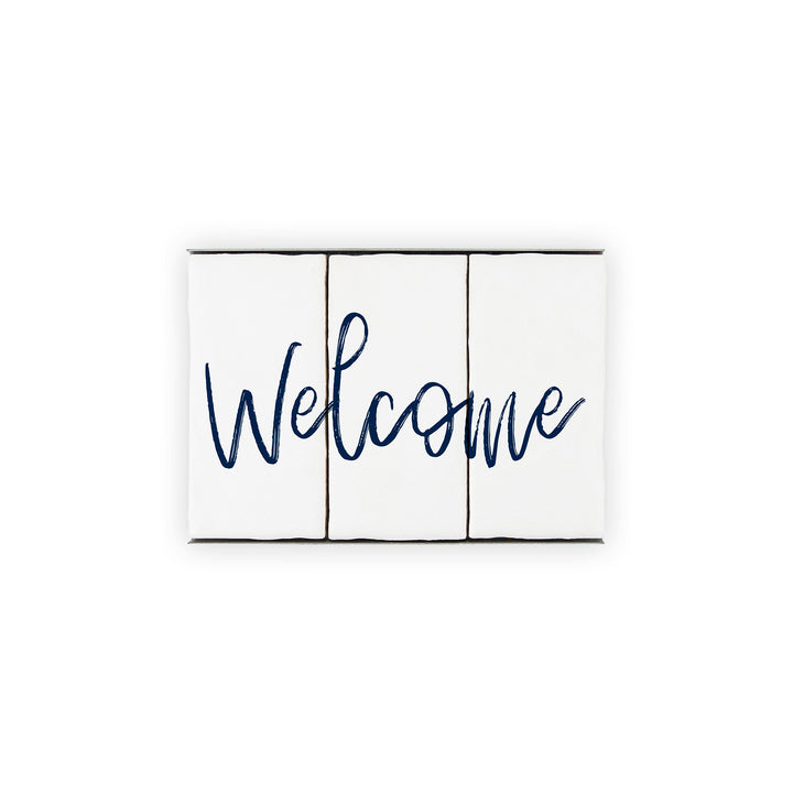 Ceramic Tile Home Sign - Welcome - 3 Tile Set