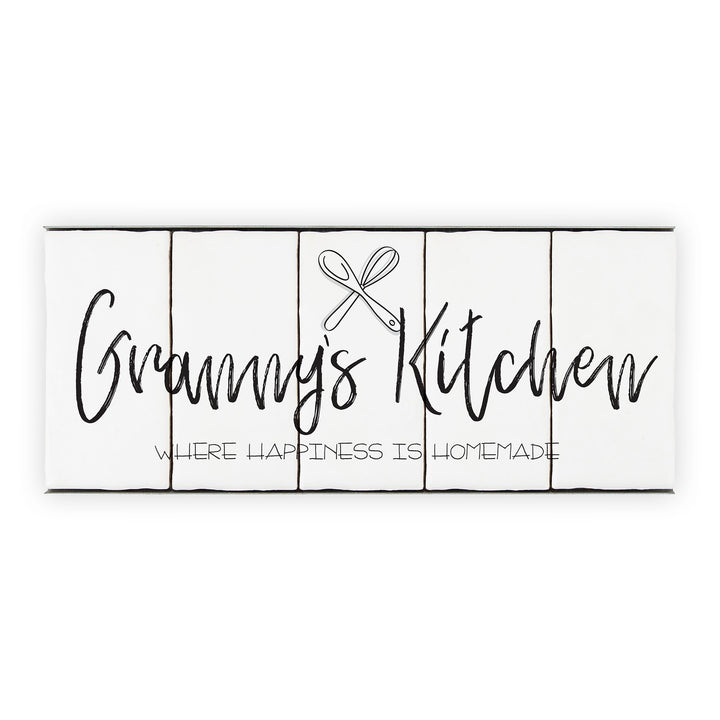 Ceramic Tile Home Sign - Granny's Kitchen - 5 Tile Set