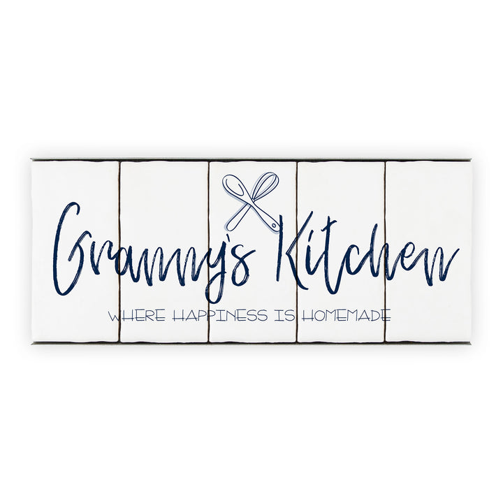 Ceramic Tile Home Sign - Granny's Kitchen - 5 Tile Set