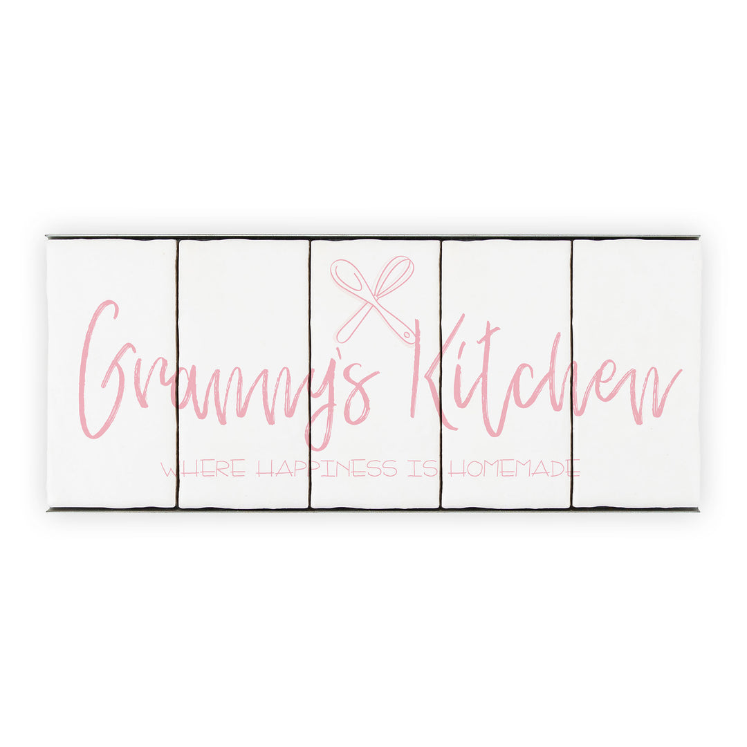 Ceramic Tile Home Sign - Granny's Kitchen - 5 Tile Set