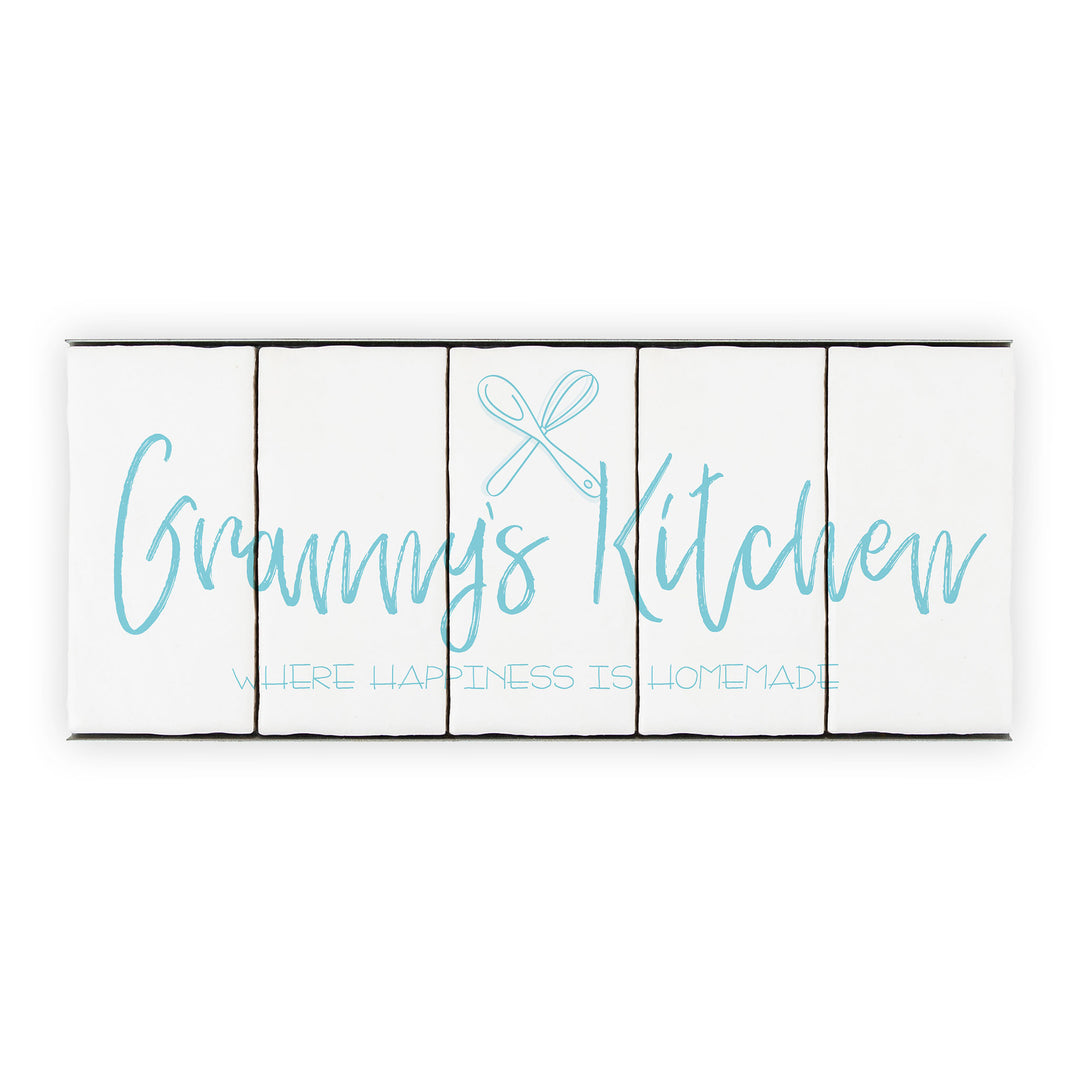 Ceramic Tile Home Sign - Granny's Kitchen - 5 Tile Set