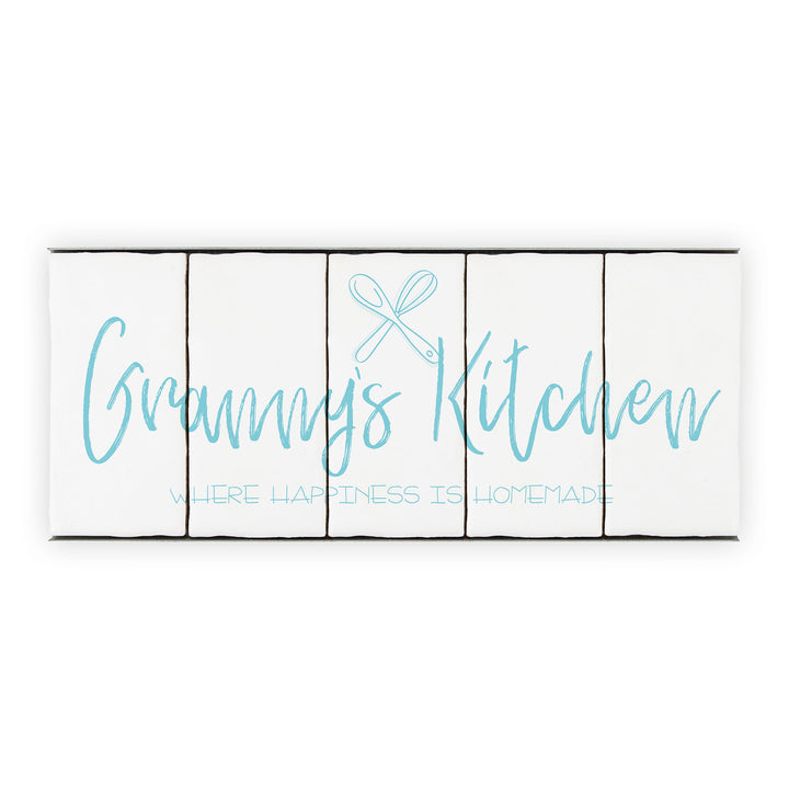 Ceramic Tile Home Sign - Granny's Kitchen - 5 Tile Set