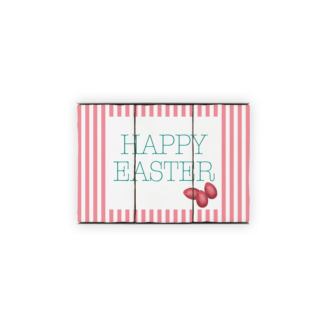 Ceramic Tile Home Sign - Easter Stripes - 3 Tile Set