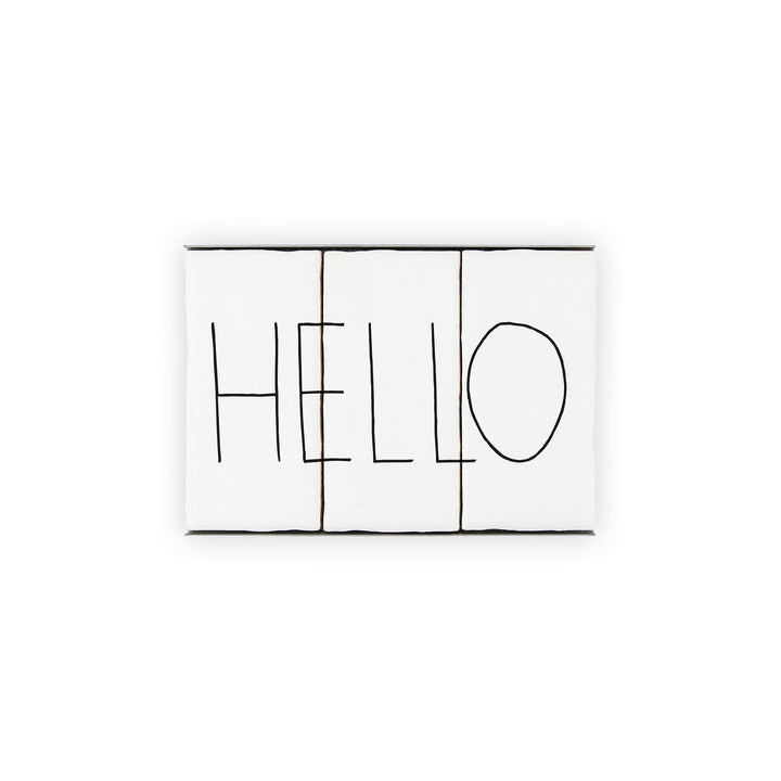 Ceramic Tile Home Sign - Hello - 3 Tile Set