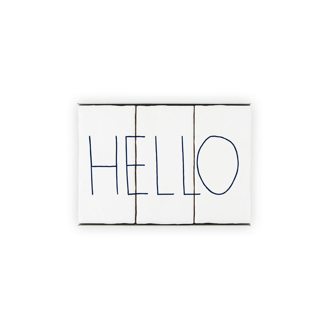 Ceramic Tile Home Sign - Hello - 3 Tile Set