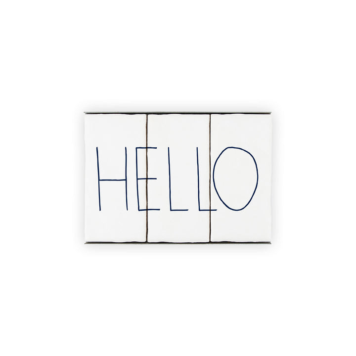 Ceramic Tile Home Sign - Hello - 3 Tile Set