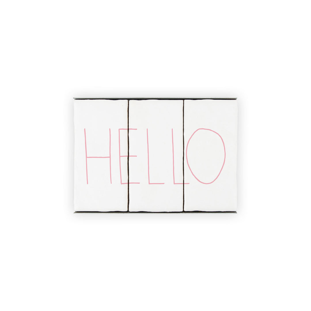 Ceramic Tile Home Sign - Hello - 3 Tile Set