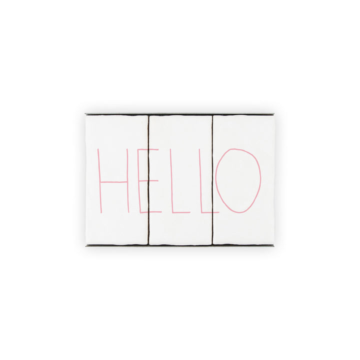 Ceramic Tile Home Sign - Hello - 3 Tile Set