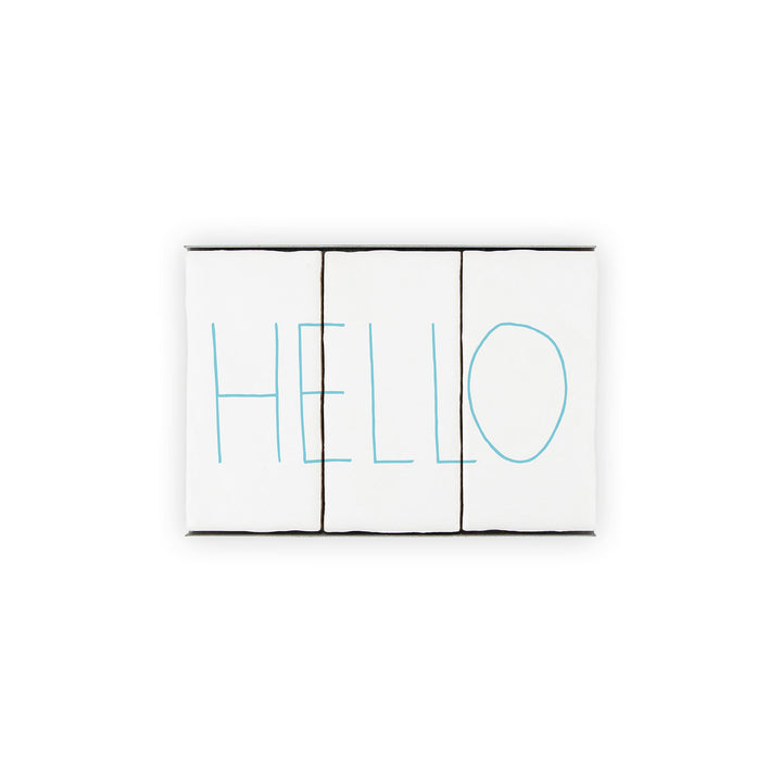 Ceramic Tile Home Sign - Hello - 3 Tile Set