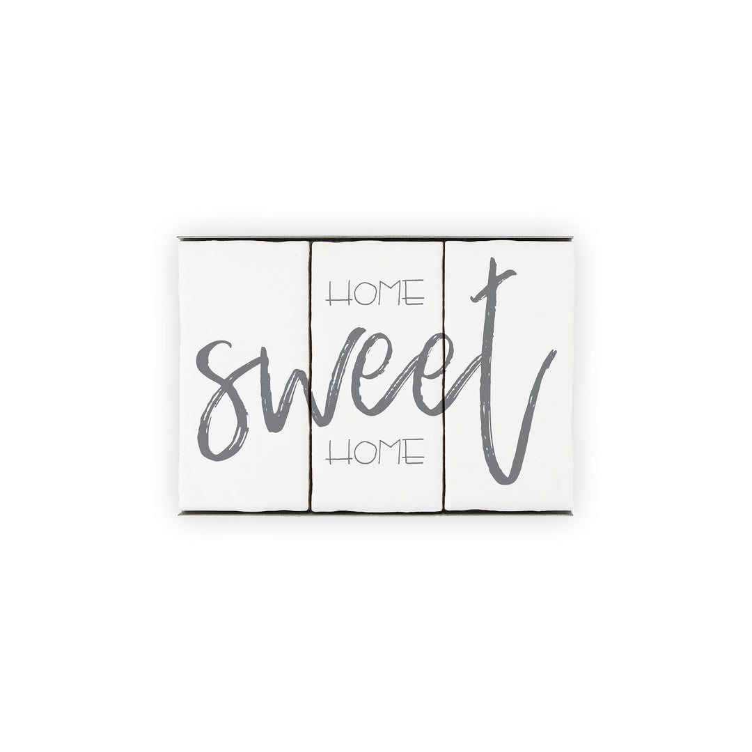 Ceramic Tile Home Sign - Home Sweet Home - 3 Tile Sign