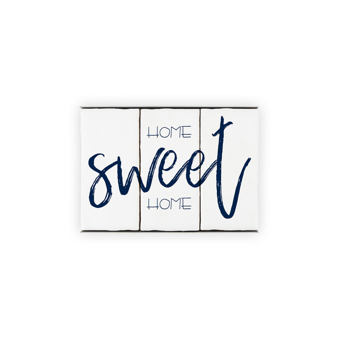 Ceramic Tile Home Sign - Home Sweet Home - 3 Tile Sign