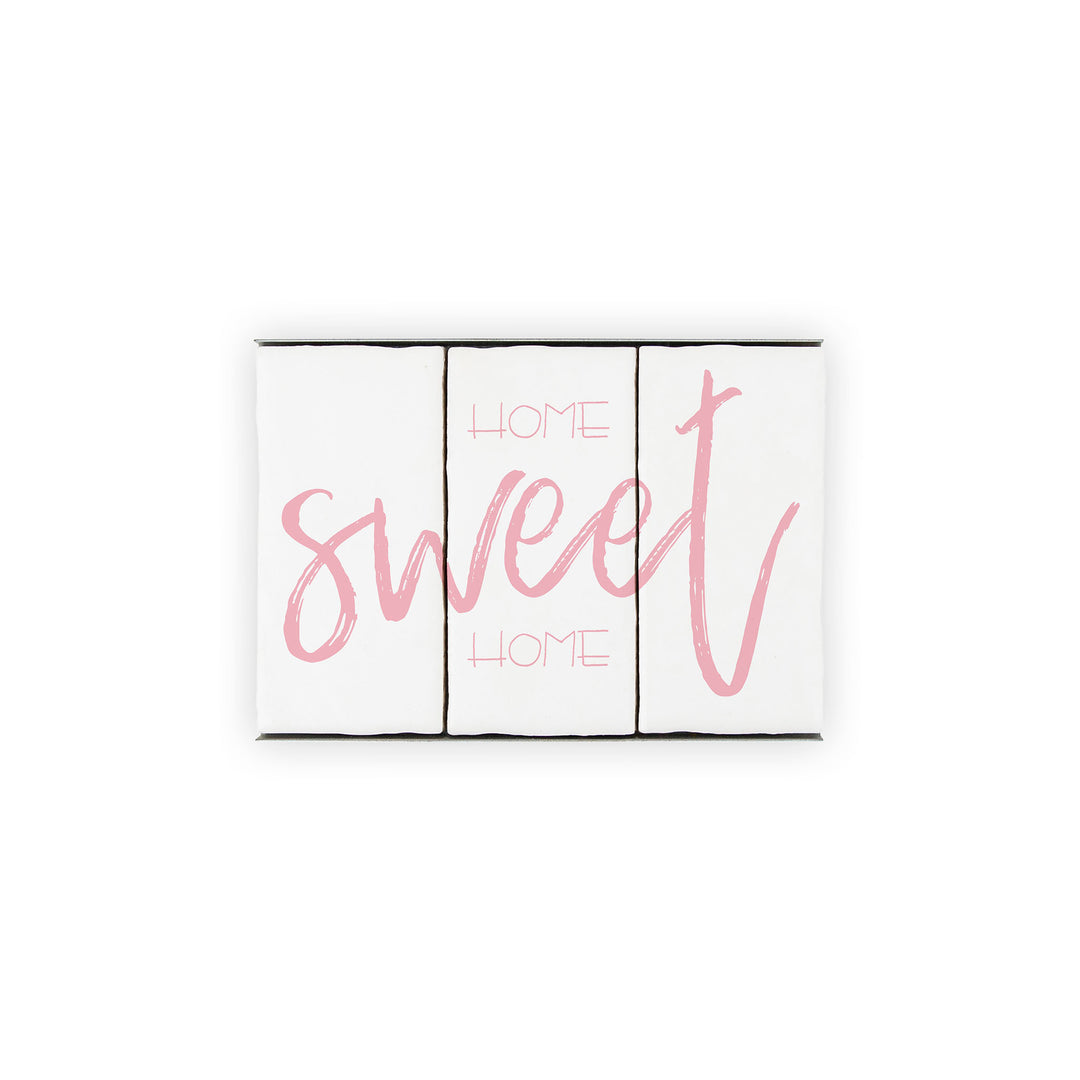 Ceramic Tile Home Sign - Home Sweet Home - 3 Tile Sign