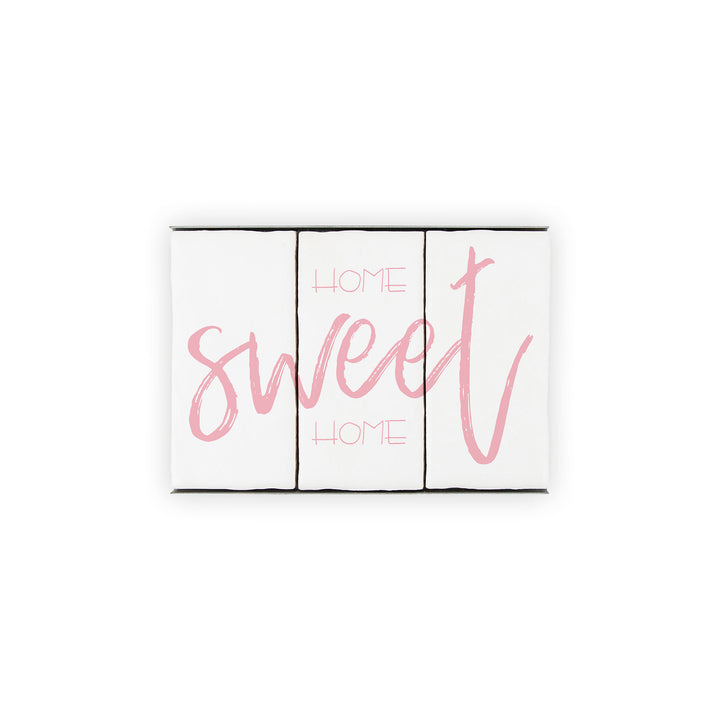 Ceramic Tile Home Sign - Home Sweet Home - 3 Tile Sign