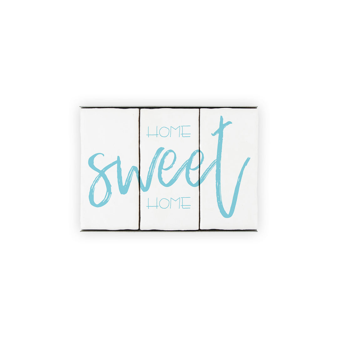 Ceramic Tile Home Sign - Home Sweet Home - 3 Tile Sign