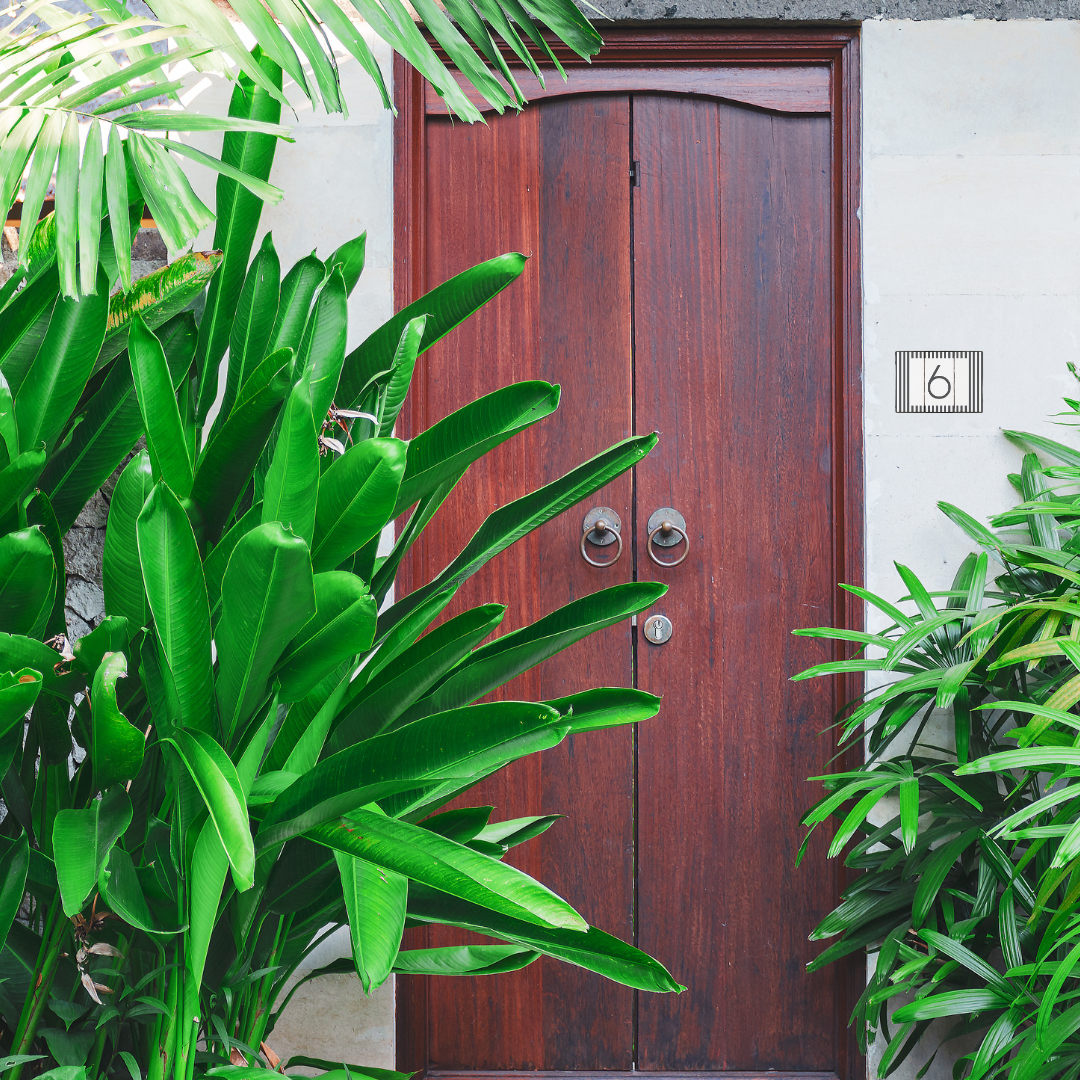 Five Front Door Colours for a Tropical Holiday Home Feel