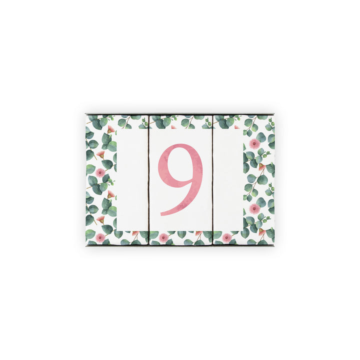Ceramic Tile House Number - Blossom Design - One Number Set
