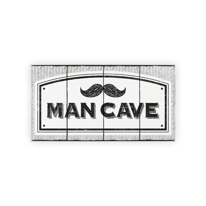 Ceramic Tile Home Sign - Man Cave Chevron - 4 Tile Set