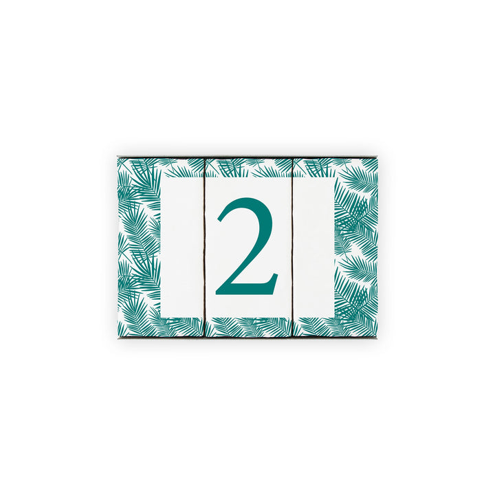 Ceramic Tile House Number - Miami Palm Design - One Number Set