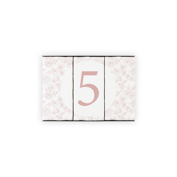 Ceramic Tile House Number - Vintage Rose Design - One Number Set