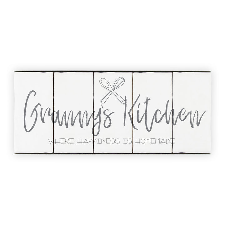 Ceramic Tile Home Sign - Granny's Kitchen - 5 Tile Set