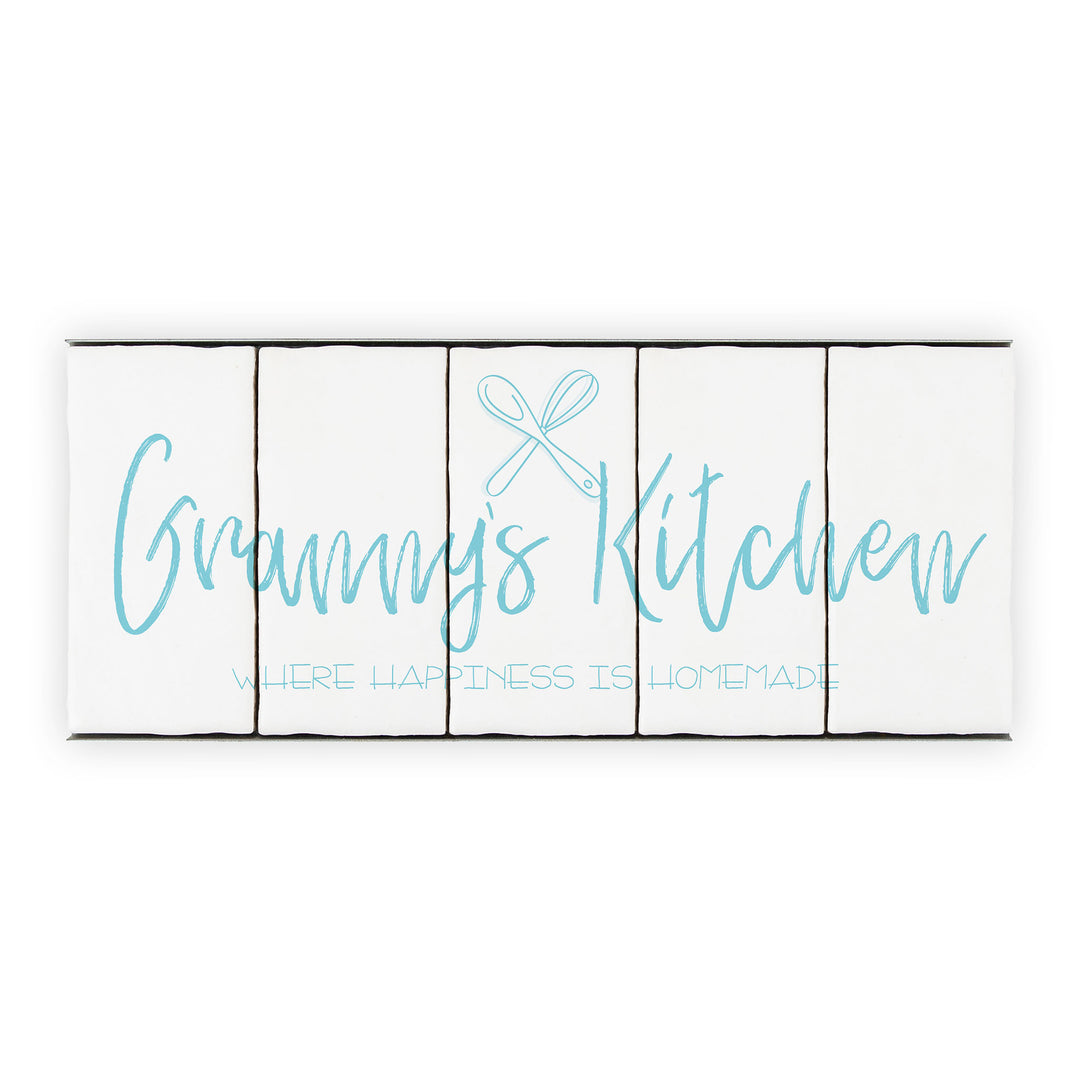 Ceramic Tile Home Sign - Granny's Kitchen - 5 Tile Set