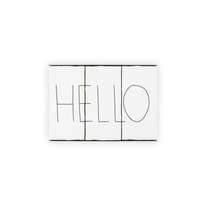 Ceramic Tile Home Sign - Hello - 3 Tile Set